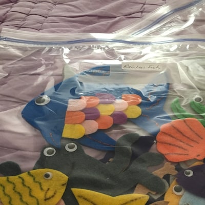 The Rainbow Fish Children Story Flannel Board Story Felt Set - Etsy