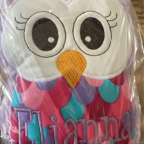 Personalized Purple Plush Owl Reading Buddy Pillow, Soft Toy Etsy