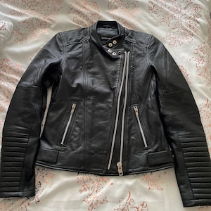 Women's Leather Jacket, Women's Black Leather Jacket Made of 100% ...