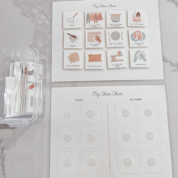 Editable Chore Cards & Chart, Toddler Daily Rhythm, Visual Chore Cards ...