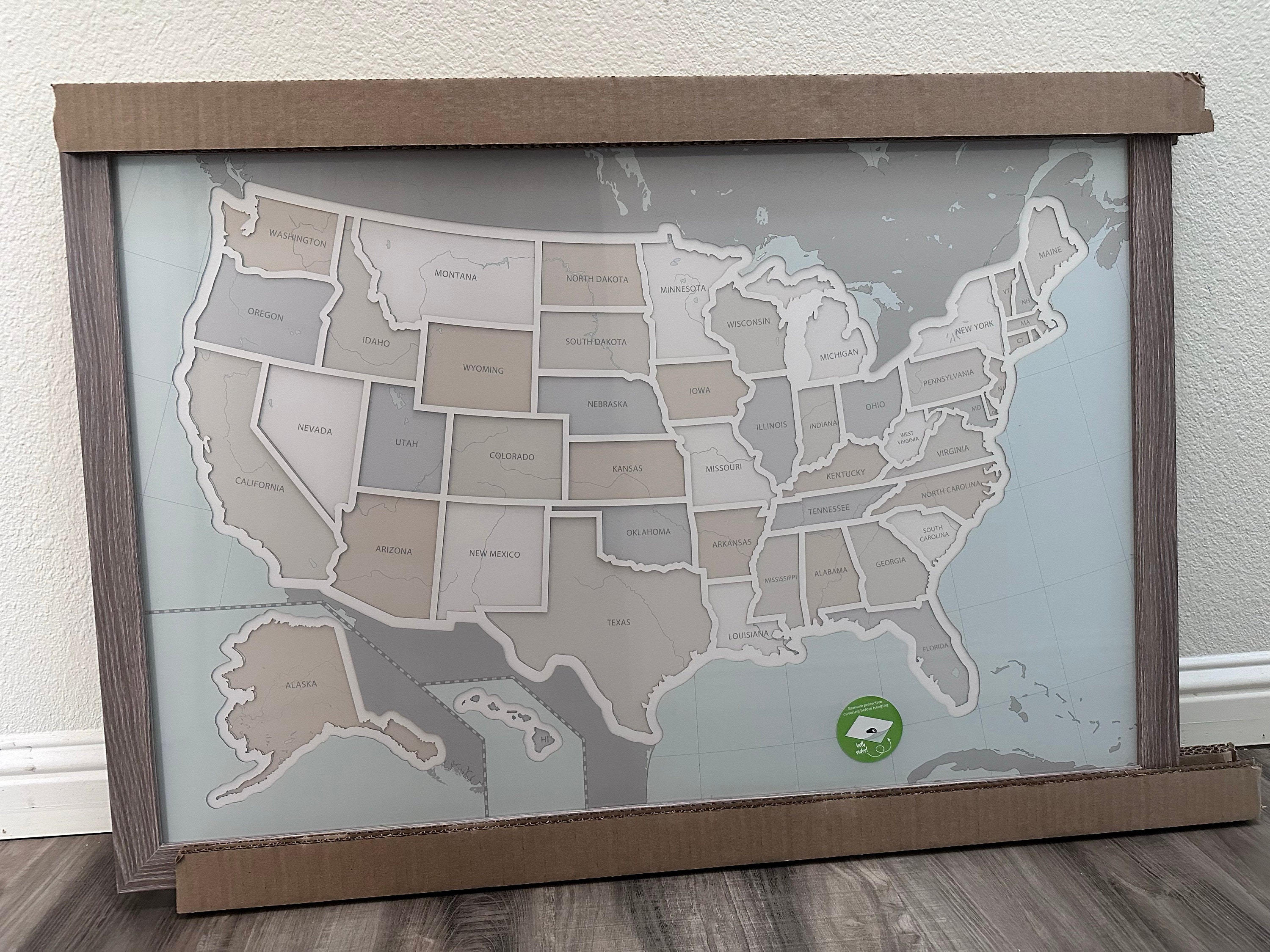 USA Photo Map - 50 States Travel Map Gift
