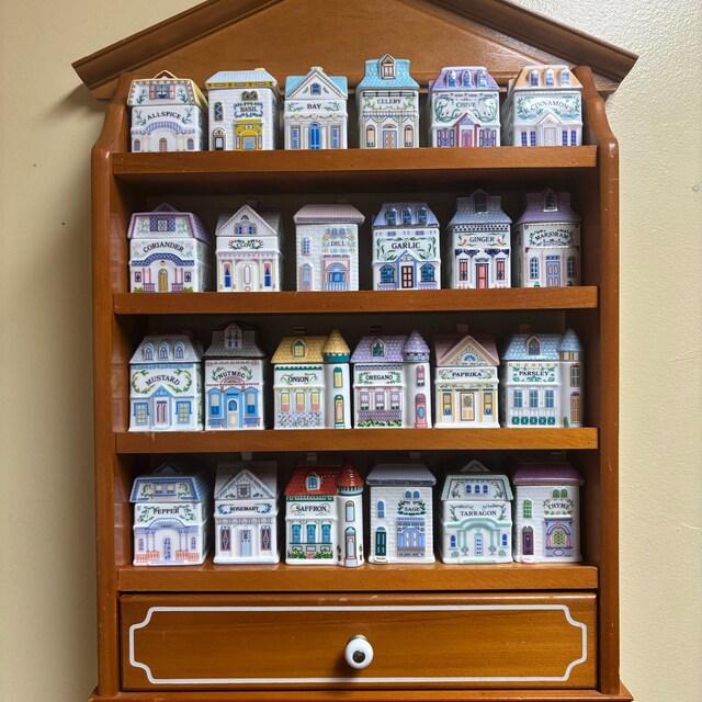 Lenox アンティーク Buy Rare Vintage Lenox Spice Village Jars 1989 Cottage Collection