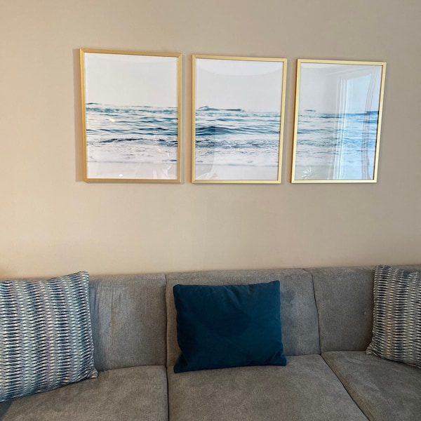 3 Piece Wall Art Ocean Print Set of 3 Prints Coastal Decor Beach Poster ...