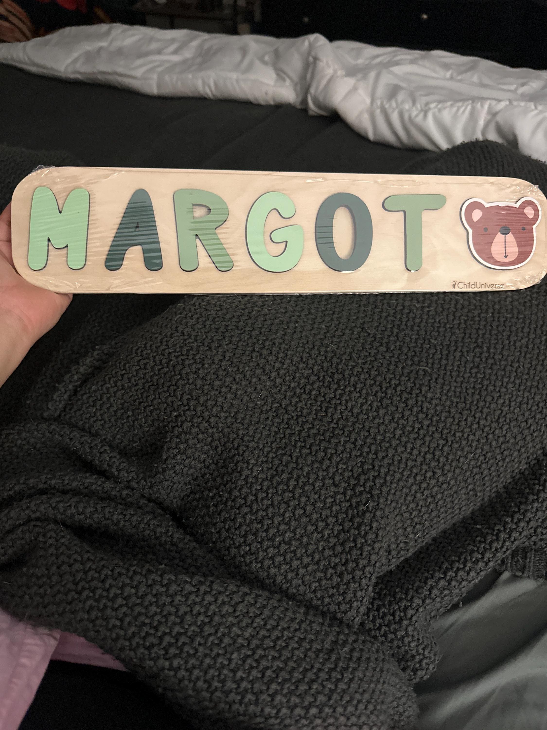 New Baby Gift Wood Name Puzzle for Toddler Montessori Puzzle, First Birthday Gift for Baby Boy Baby Girl, Wooden Toys, Custom Gift for Kids