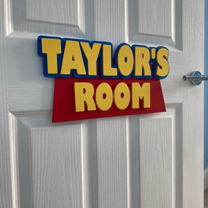 Toy Story Style Wooden Name Door / Wall Plaque / Sign - Etsy