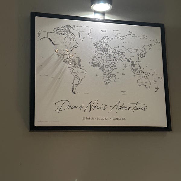 Push Pin Mini World Travel Map - Countries Labeled - Personalizable ...