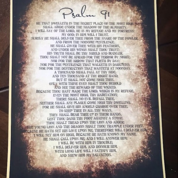 Psalm 91 KJV. Psalm 91 Poster. A Soldiers Psalm. Prayer for God's ...