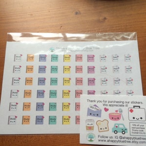 MINI Happy Study Test Reminder Tracker Cute Kawaii Personal Planner ...