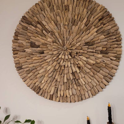 Natural Driftwood Wall Décor Coastal Wall Art for Beach House or Lake