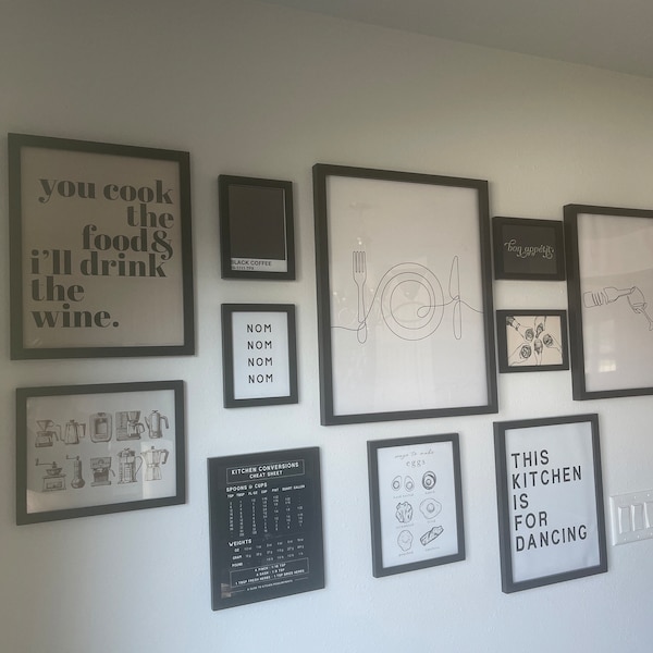 kitchen print set of 10 printables kitchen wall art -... Kitchen Print Set of 10 PRINTABLES | Kitchen Wall Art | Kitchen Gallery ...