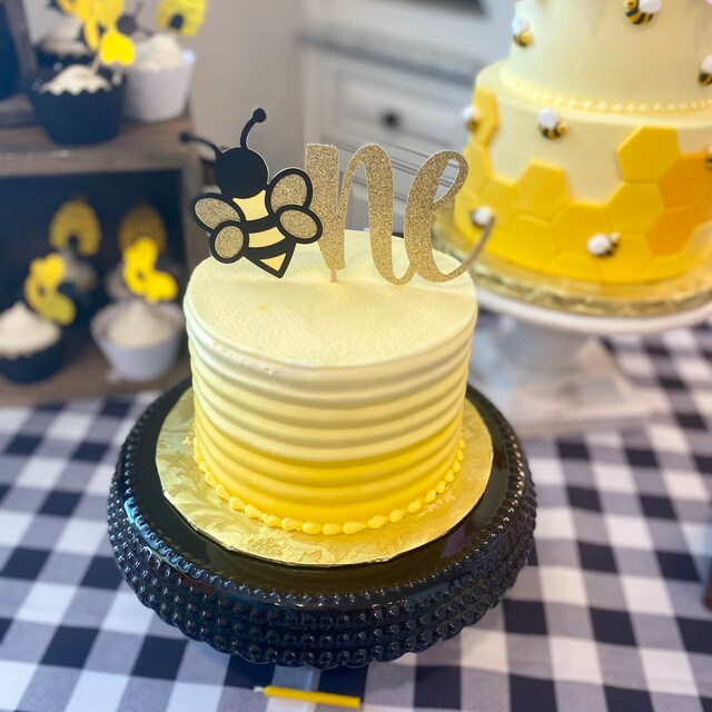Happy 1st Bee Day Cake Topper - Bumble Bee thema voor baby eerste