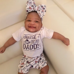Charge It To My Daddy Baby Outfit Favorite Things Baby Girl Etsy