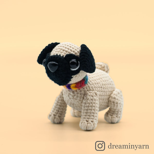 AMIGURUMI PATTERN/ Tutorial (english/español) Amigurumi Pug Dog ...