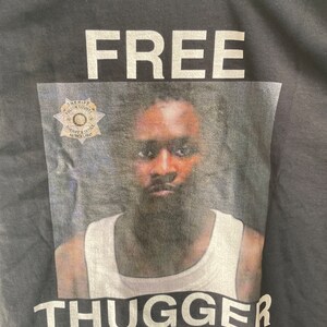 FREE THUGGER Young Thug Rapper Mugshot Tee - Etsy