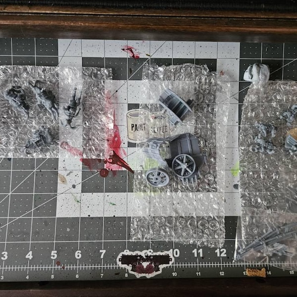 Set of 14 Hand Painted in Rust Effect Dice/bolter Rounds With Box. 3D ...