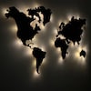 LED WORLD MAP / Wood World Map / Modern Home Decor / Led Wall Art / Led ...