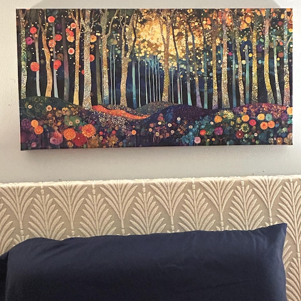 Enchanted Forest With Vibrant Colors - Whimsical Nature Scene and ...