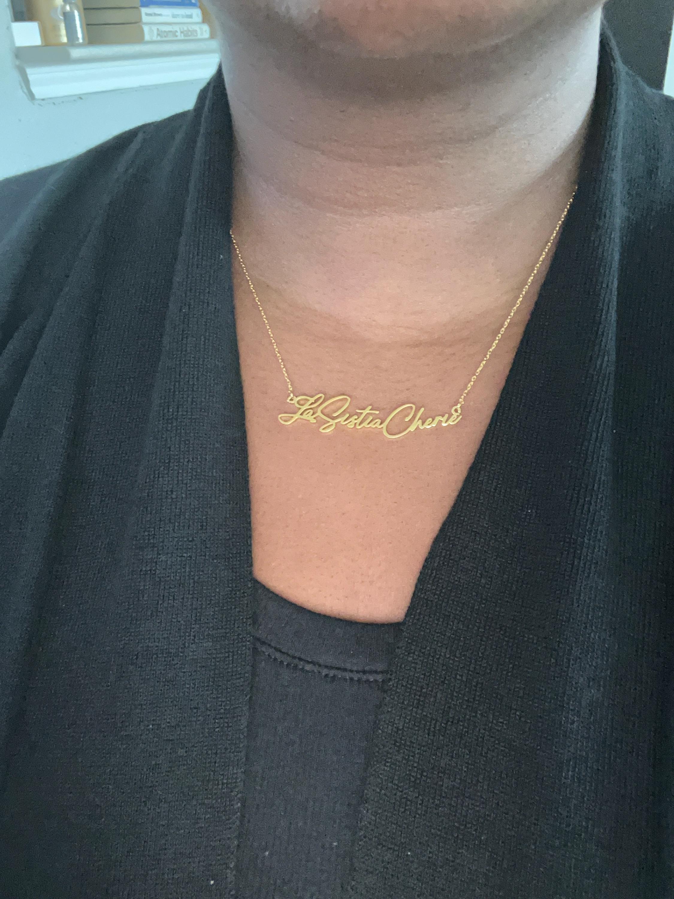 Benutzerdefinierte Namenskette, 18 Karat vergoldete Namenskette, personalisierte Namenskette, Geburtstagsgeschenk für sie, Muttertagsgeschenk, Geschenk für Mama