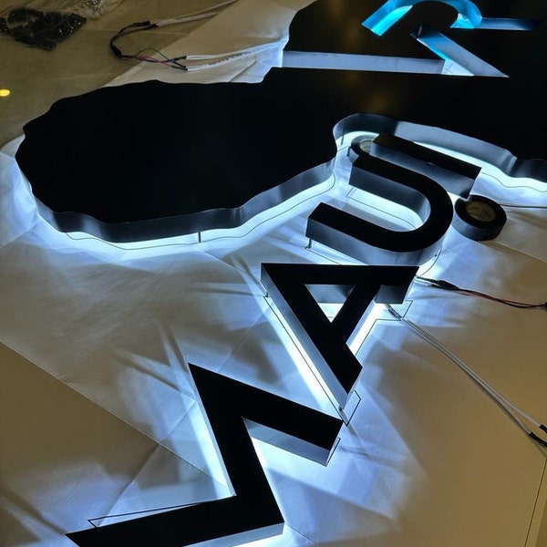 3d Laser Cut Sign |office Decor | Office 3D Led | Business Sign |3D ...