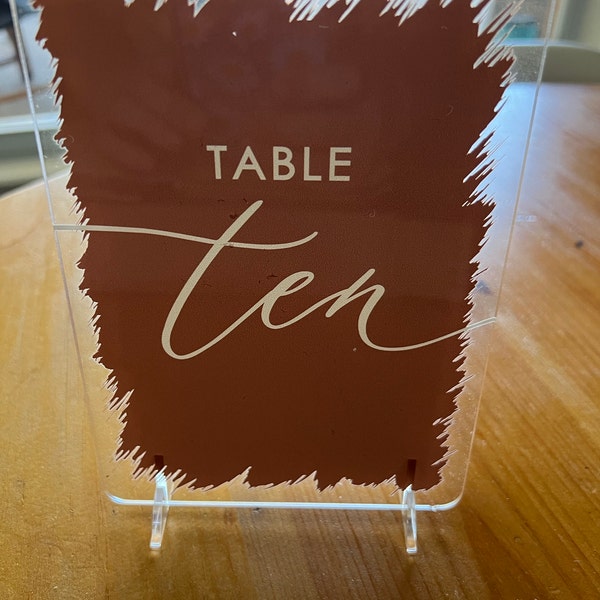 Brushed Acrylic Table Numbers, Wedding Table Numbers, Wedding Table ...