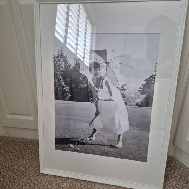 Audrey Hepburn Golfing Vintage Photograph | Digital Art Download