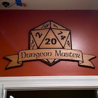Dungeons and Dragons Wall Sign D20 and Dragon Personalized Dnd Gift ...