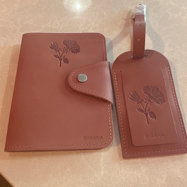 Blue flower passport cover main image 1