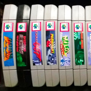 Nintendo N64 cartridge spine top end labels all U.S. games | Etsy