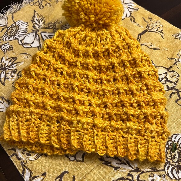 Crochet Waffle Stitch Beanie | PDF Pattern - Etsy