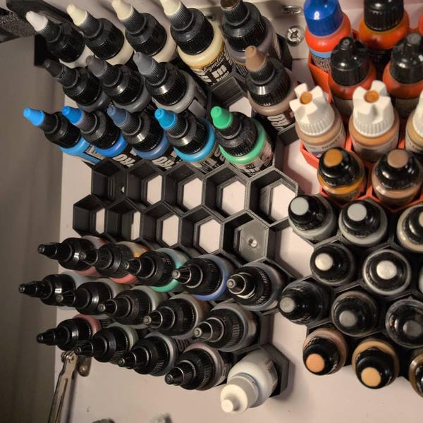 Gsw Paint Rack Vallejo, Army Painter, Reaper & GSW Compatible Modular Hex Paint Rack ...