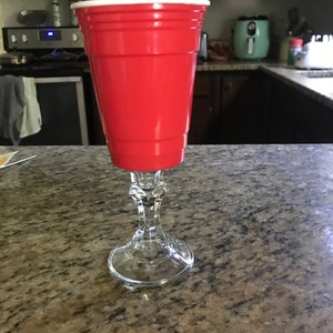 Red Solo Cup Wine Glasses 1 Glass or Set of 2 