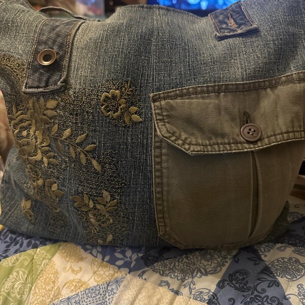 Blue Denim Crossbody Bag main image 0