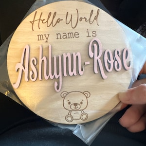 Personalised Baby Arrival Sign Hello World Welcome to the World ...