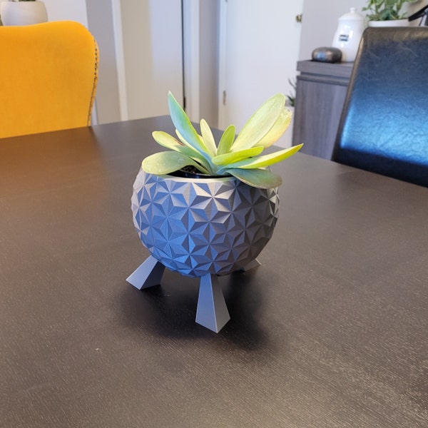 Walt Disney World Epcot Spaceship Earth Inspired Planter Pot Succulent ...