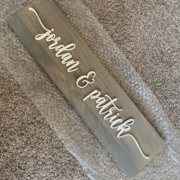 Wedding Gift, Gift for Couple, Wedding Sign, Personalized Wood Sign ...