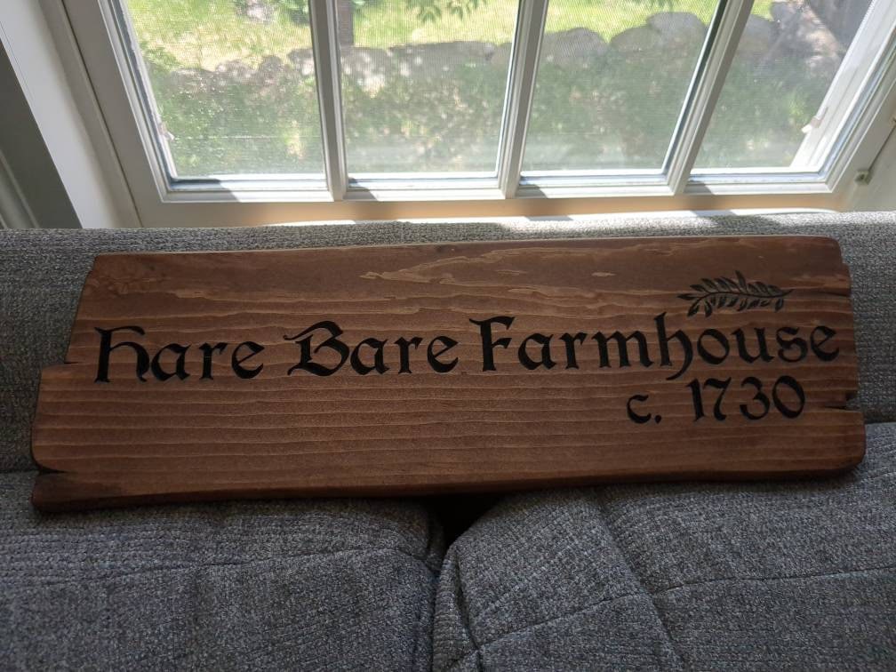 Personalized Carved Wood Sign: Rustic Outdoor Decor
