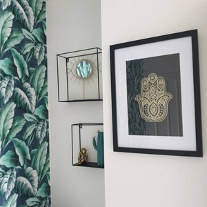 Hamsa Wall Art in Gold Foil
