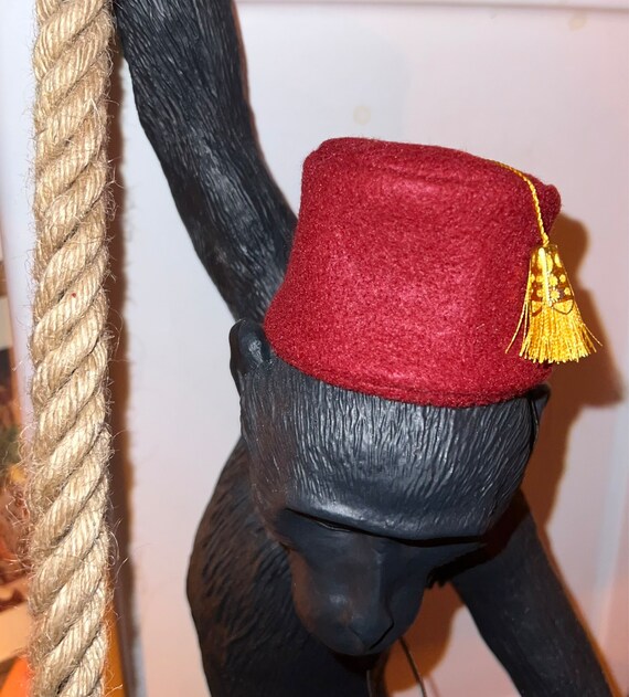 Customer photo of a pet with the Fez Hat mini small pet Cat Dog Hedgehog Vogue