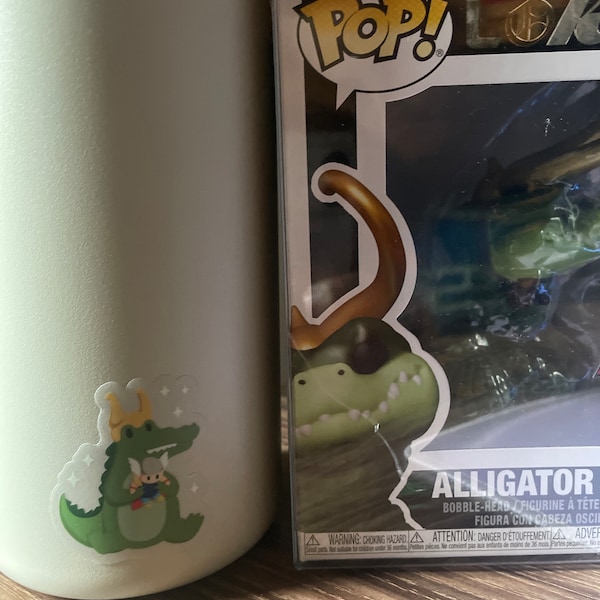Croc Loki With Thor Plushie Transparent Disney Laptop Stickers/ Marvel ...
