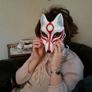 Leather Mask MADE TO ORDER Okami Kitsune Mask... Masquerade - Etsy