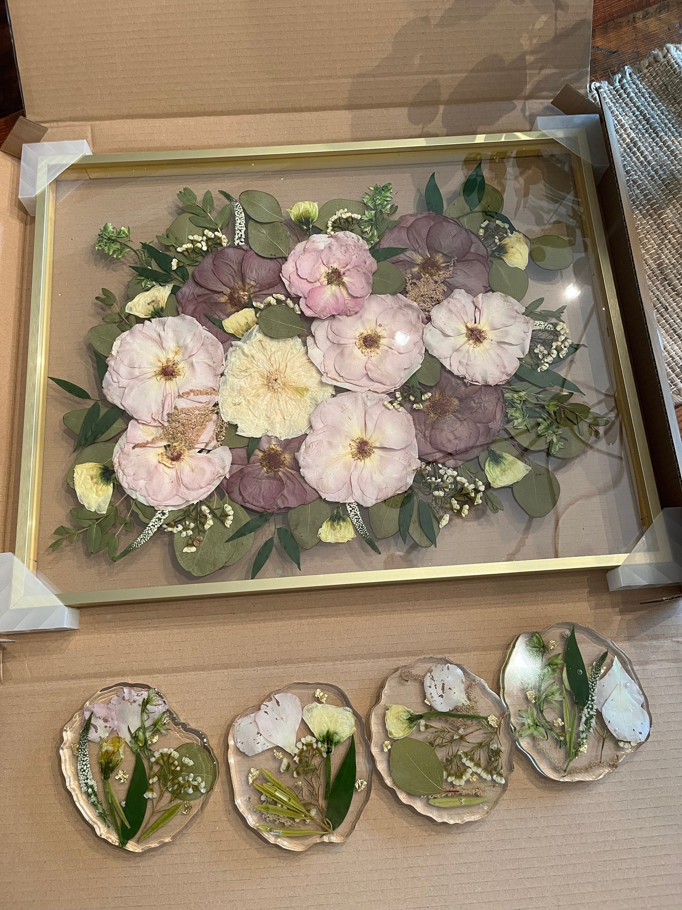 Preserved flowers from Marisa's etsy review