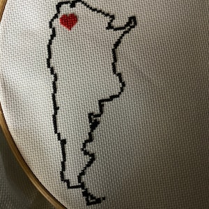 map cross stitch by customer