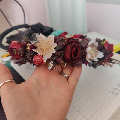 burnt orange headpiece