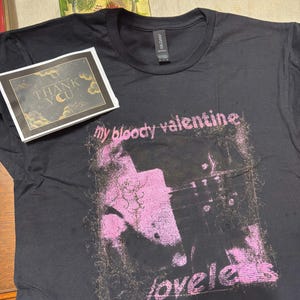 My Bloody Valentine Loveless T-shirt, 90s Shoegaze Band Tee, Cute
