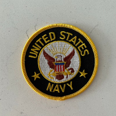 Patch Navy Military Embroidered Patch Iron or Sew on 3 Inches Diameter ...