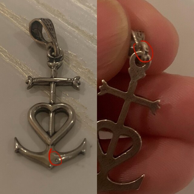 Camargue Cross Pendant, Sterling Silver, Anchor Cross Pendant