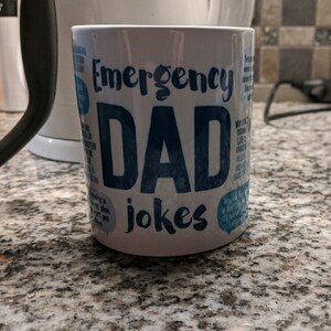 emergency dad joke mug