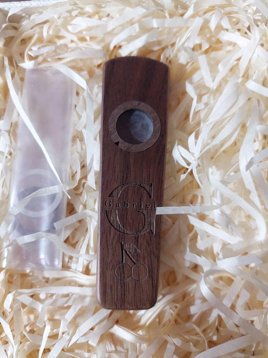 Personalized Wooden Kazoo, Custom Message Kazoos, Guitar Player Gifts