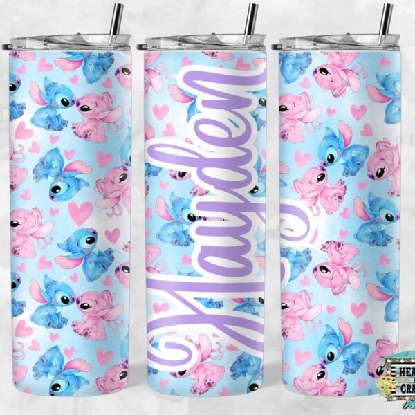 Cute Stitch And Angel Seamless Pattern Digital Paper DIGITAL DOWNLOAD cute-stitch-and-angel-seamless-pattern-digital-paper-digital-download