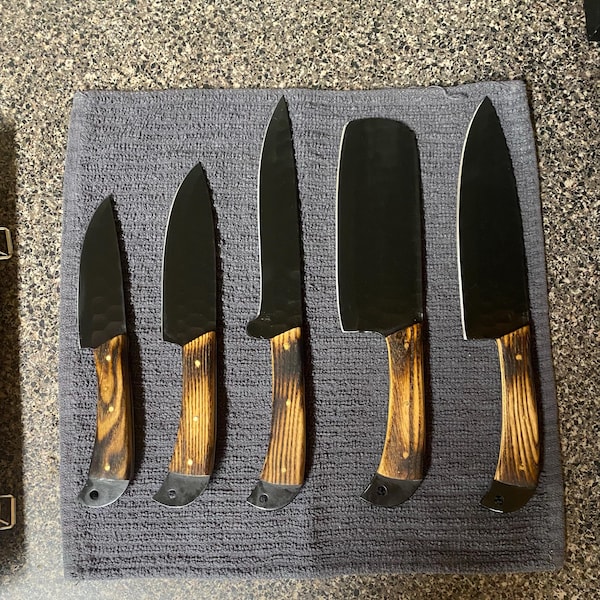 Damascus Steel Chef Knife Set with Sharpener – Perfect Gift